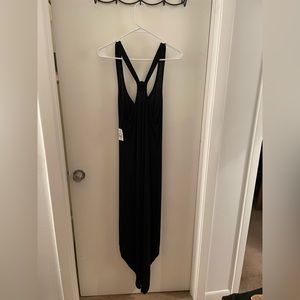 Long black dress with razorback.